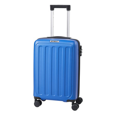 Thehotsale Blue Hardside Carry-On Suitcase With Spinner Wheels from B&Q