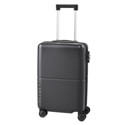 Thehotsale Black Hardside Carry-On Suitcase With Spinner Wheels from B&Q