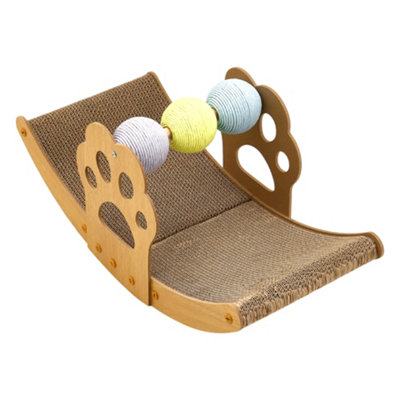Thehotsale 3 In 1 Cat Rocking Bed Scratching Chair 59Cm W X 25Cm D X 27Cm H from B&Q