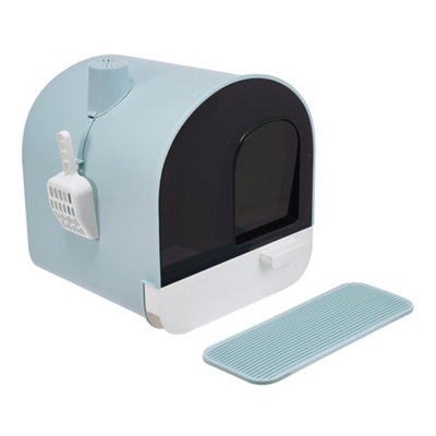 Thehotsale Semi-Enclosed Splash-Proof And Leak-Proof Cat Litter Box With Odour Control And Anti-Tracking Mat 43X40X45Cm from B&Q