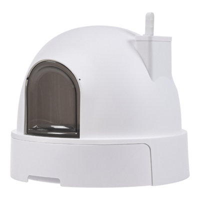 Thehotsale Fully Enclosed Cat Litter Box With Pull-Out Tray And Transparent Doors 51.6Cm W X 45Cm H from B&Q