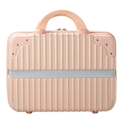 Thehotsale Pink Portable Hard Shell Handheld Makeup Travel Case 30Cm W X 16Cm D X 27Cm H from B&Q