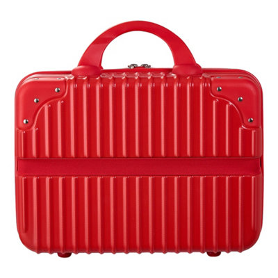 Thehotsale Red Portable Hard Shell Handheld Makeup Travel Case 30Cm W X 16Cm D X 27Cm H from B&Q