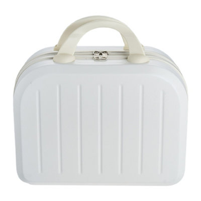 Thehotsale White Portable Hard Shell Handheld Makeup Travel Case 32Cm W X 17.2Cm D X 30Cm H from B&Q