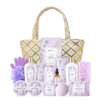Thehotsale 15 Pcs Lavender-Scented Spa Bath Gift Set from B&Q