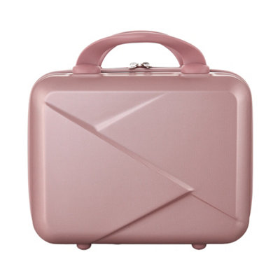 Thehotsale Champagne Portable Lightweight Hard Shell Travel Cosmetic Case 28Cm W X 14.5Cm D X 28.5Cm H from B&Q