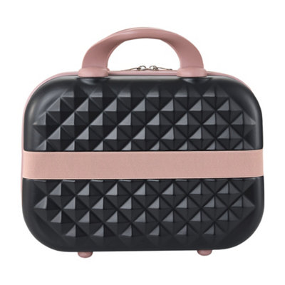 Thehotsale Black Portable Lightweight Hard Shell Travel Cosmetic Case 30Cm W X 14Cm D X 30Cm H from B&Q