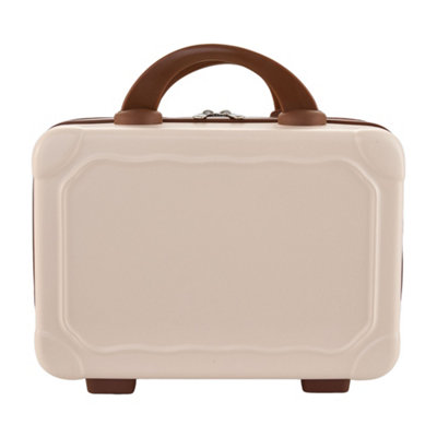 Thehotsale Beige Portable Lightweight Hard Shell Travel Cosmetic Case 28Cm W X 15Cm D X 22Cm H from B&Q