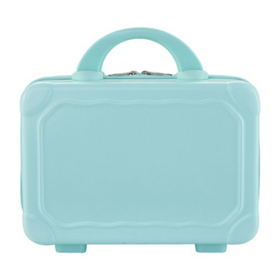 Thehotsale Cyan Portable Lightweight Hard Shell Travel Cosmetic Case 28Cm W X 15Cm D X 22Cm H from B&Q