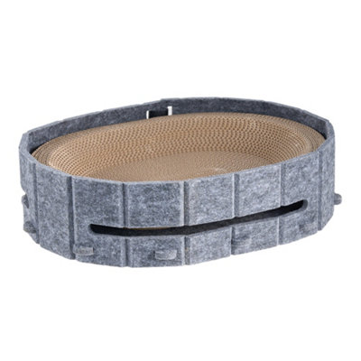 Thehotsale Oval Cat Scratching Board With Built-In Bell Ball Toy43Cm W X 34Cm D X 11Cm H from B&Q