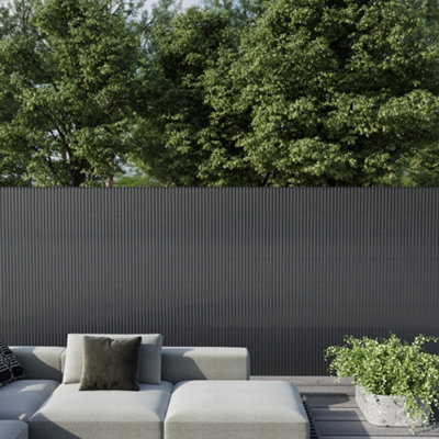 Garden Sanctuary Rods Reinforced Windproof & Waterproof Pvc Privacy Screen 300Cm W X 90Cm D