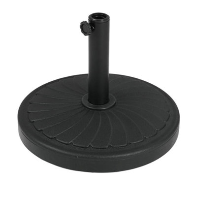 Breeins Black 20Kg Leaf Effect Cement Outdoor Parasol Base Umbrella Stand from B&Q