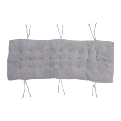Thehotsale Gray Thickened Sherpa Lambswool Leisure Cushion Non-Slip Chair Lounger Cushion 125Cm(W) X 48Cm(D) from B&Q
