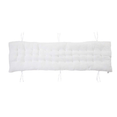 Thehotsale White Thickened Sherpa Wool Leisure Cushion Non-Slip Bottom Lounger Cushion 170Cm(W) X 48Cm(D) from B&Q
