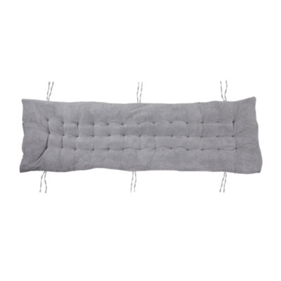 Thehotsale Grey Thickened Sherpa Wool Leisure Seat Cushion Non-Slip Bottom Lounger Cushion 160Cm(W) X 50Cm(D) from B&Q