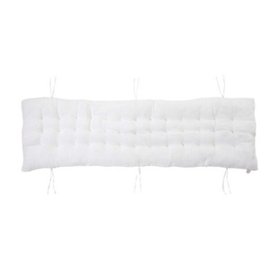 Thehotsale White Thick Sherpa Wool Leisure Cushion Non-Slip Bottom Lounger Cushion 160Cm(W) X 50Cm(D) from B&Q
