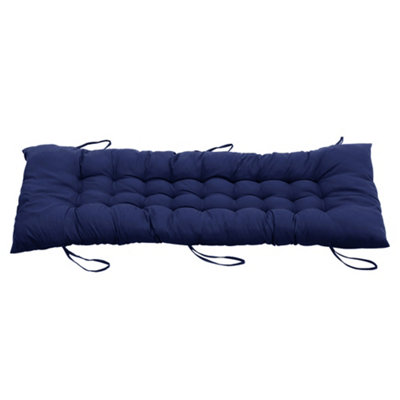 Thehotsale Blue Thick Aloe Vera Cotton And Pearl Cotton Beach Lounger Mat Double-Sided Leisure Chair Mat 48Cm W X 170Cm D X 8Cm H from B&Q