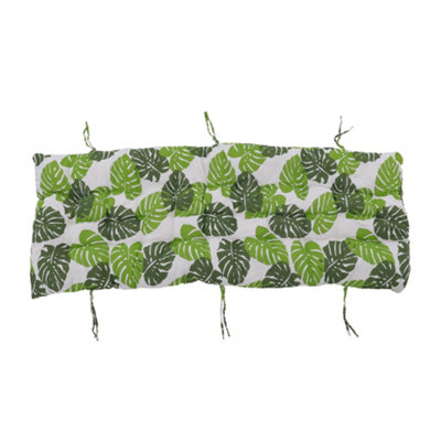Thehotsale Tropical Banana Leaf Pattern Linen And Pp Cotton Beach Lounger Cushion 170Cm W X 48Cm D X 8Cm H from B&Q