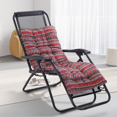 Thehotsale Ethnic Style Linen And Pp Cotton Material Leisure Beach Lounge Chair Cushion 50Cm W X 160Cm D X 8Cm H from B&Q