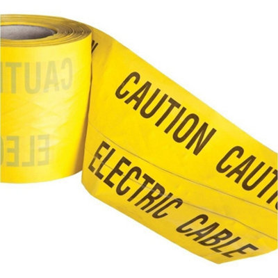 PegdevPdlHigh-Visibility Underground Detectable Warning Tape Electric 150mm X 27MDurable & Rot Resistant from B&Q