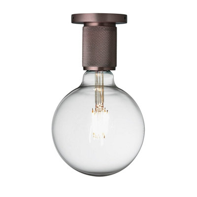 Industville Knurled Edison SpotlightBronze from B&Q