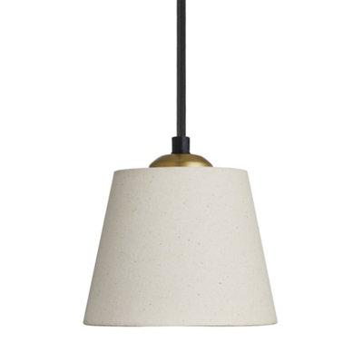 Industville Orlando Empire PendantLight Natural CottonNatural CottonBrass Pendant Holder from B&Q