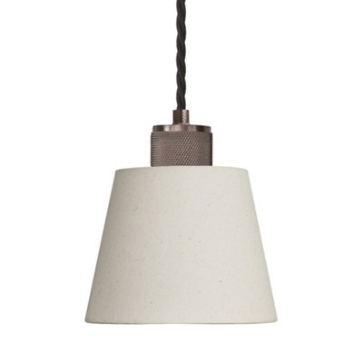 Industville Knurled Empire PendantLight Natural CottonNatural CottonBronze Pendant Holder from B&Q