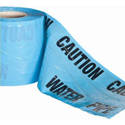 PegdevPdlHigh-Visibility Underground Detectable Warning Tape Water 150mm X 26MDurable & Rot Resistant from B&Q