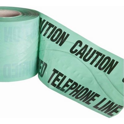 PegdevPdlHigh-Visibility Underground Detectable Warning Tape Telephone 150mm X 1MDurable & Rot Resistant from B&Q