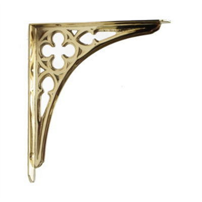 Castelion Single Small Brass Gothic Shelf Bracket from B&Q