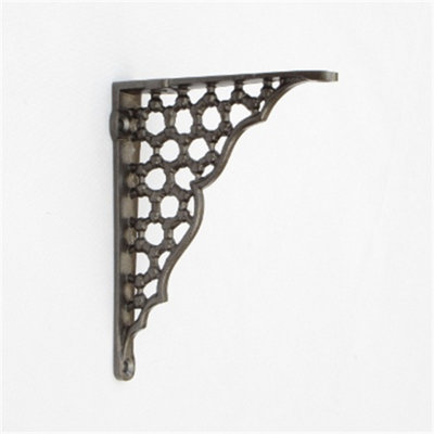 Castelion Single Small Cast Iron Honeycomb Shelf Bracket from B&Q