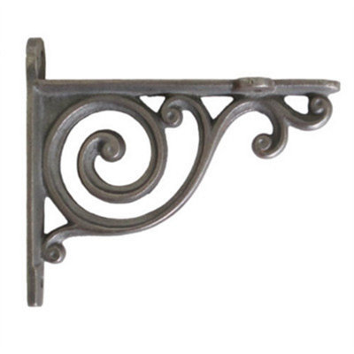 Castelion Single Small Cast Iron Bathroom Shelf Bracket from B&Q