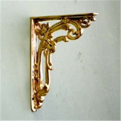 Castelion Single Small Brass Victorian Scroll Leaf Shelf Bracket from B&Q