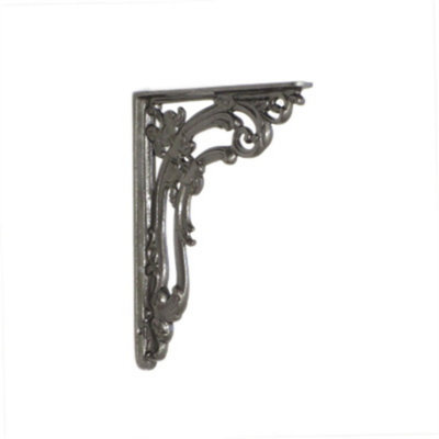Castelion Single Small Cast Iron Victorian Scroll Leaf Shelf Bracket from B&Q