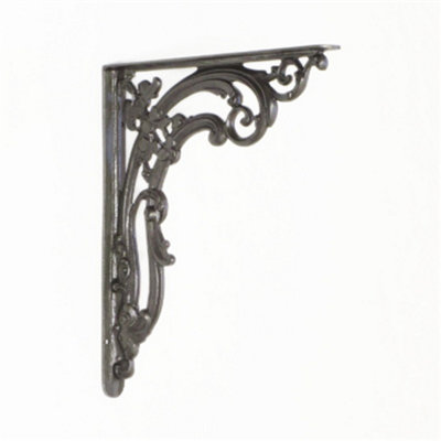 Castelion Single Large Cast Iron Victorian Scroll Leaf Shelf Bracket from B&Q