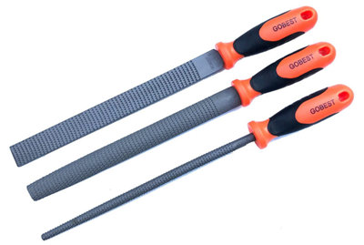 Gobest Wood Rasp Set 3 PcsLonger Blades 250 mmT12 SteelWood Files (Gb-0060 from B&Q