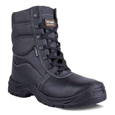 B&Q -  Titanium S3 Cold Insulating High Leg Leather Safety Boots