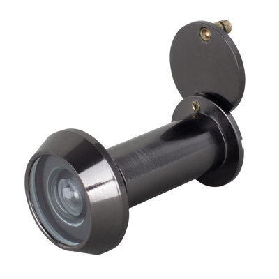 EAI Afit Door Viewer Wide Angle Peephole Lens Fire Rated 14mm Dia.35-55mm Thick Doors Black Nickel from B&Q
