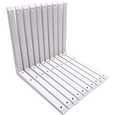 Eai Strong Shelf Bracket Mitre Reinforced Hi-Load Pattern250 X 250mmWhitePack Of 10