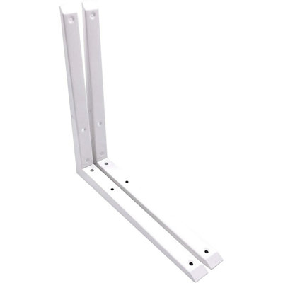 Eai Strong Shelf Bracket Mitre Reinforced Hi-Load Pattern250 X 250mmWhitePack Of 2