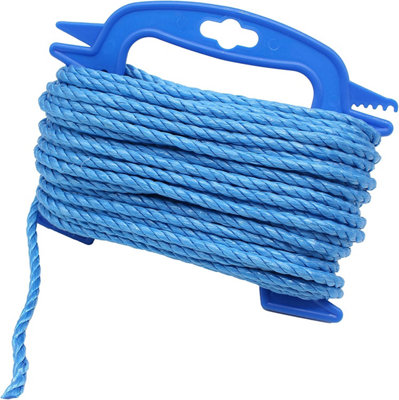 EaiBlue Poly Twisted Strong Rope6mm X 20MetresHandy Winder from B&Q
