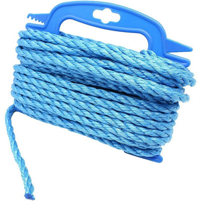 EaiBlue Poly Twisted Strong Rope8mm X 15MetresHandy Winder from B&Q