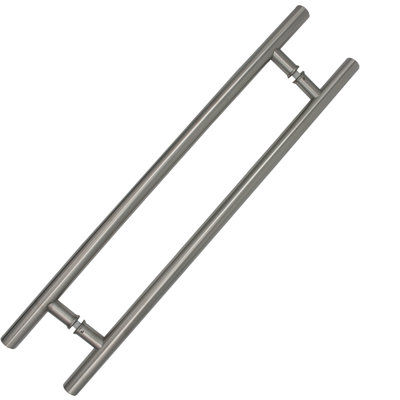 Eai Guardsman Back To Back Entrance Inline Pull Handles800 X 32mm X1.2mmSatin Stainless Steel from B&Q