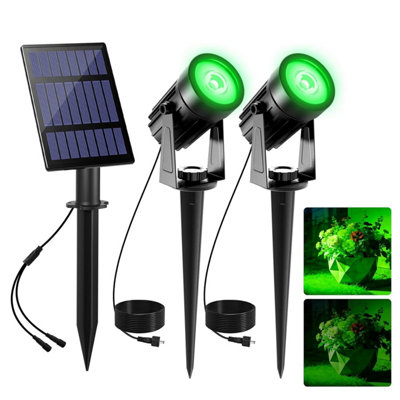 Coreslux Led Solar Spotlights Outdoor Garden Landscape LampsIp 65 Waterproof UplightersAuto On / Off Stake Light For St from B&Q