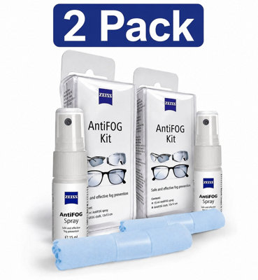 Zeiss Antifog Kit Twin Pack 15Ml Spray + Cloth De-Misting Treatment from B&Q