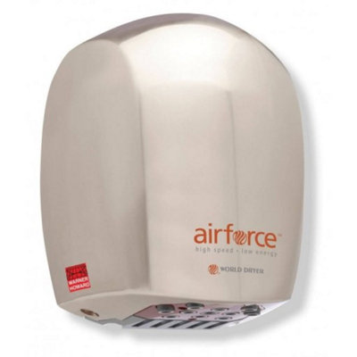 Warner Howard Airforce Mk Iii 1.1Kw Hand Dryer J48-971Satin Chrome Bc0327 from B&Q