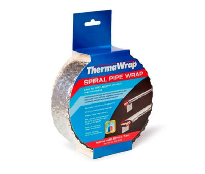 Thermawrap Pipe Wrap Insulation 50mm X 7.5MReflective Insulating Foil from B&Q