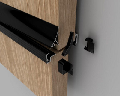Stormguard Stable Door/dutch Doors Weather Seal Rain And Draught Proofing KitWhite Inside And Black Outside