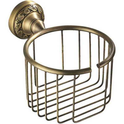 Pepte Toilet Wc Roll Or Shampoo Basket Holder Wall Mounted High Quality Antique Brass from B&Q