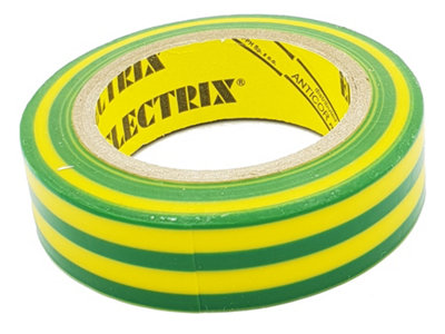 Pepte Yellow-Green Electrical Waterproof Insulation Insulating Tape 15mm X 10M from B&Q